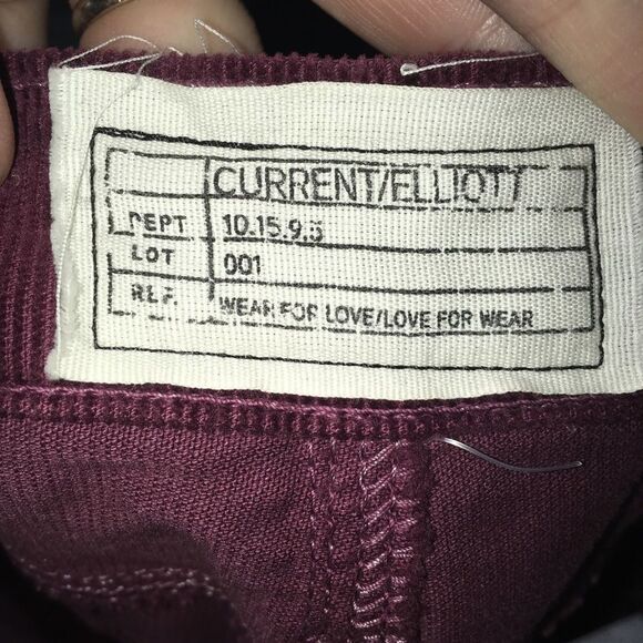 Current/Elliott stiletto cropped corduroy pants - Picture 2 of 6